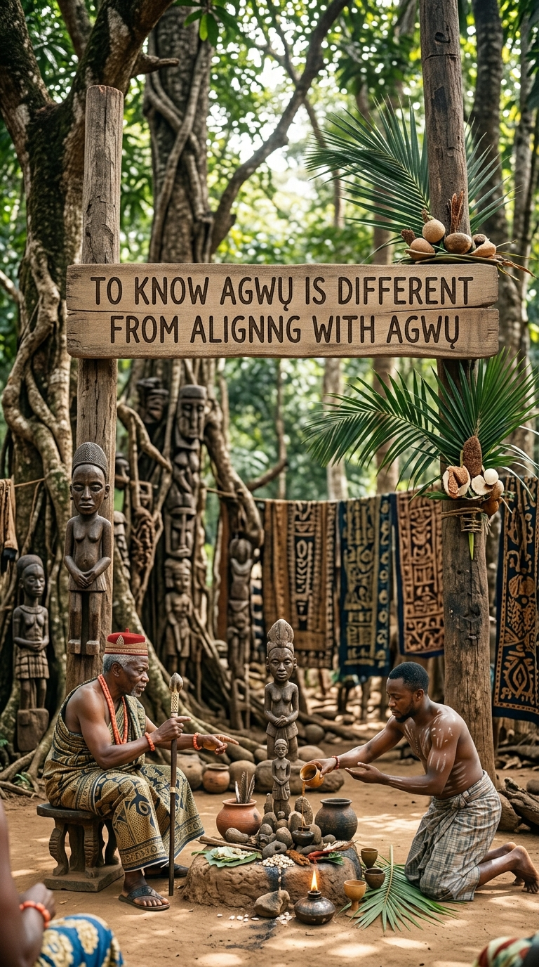 To Know Agwụ Is Different from Aligning with Agwụ